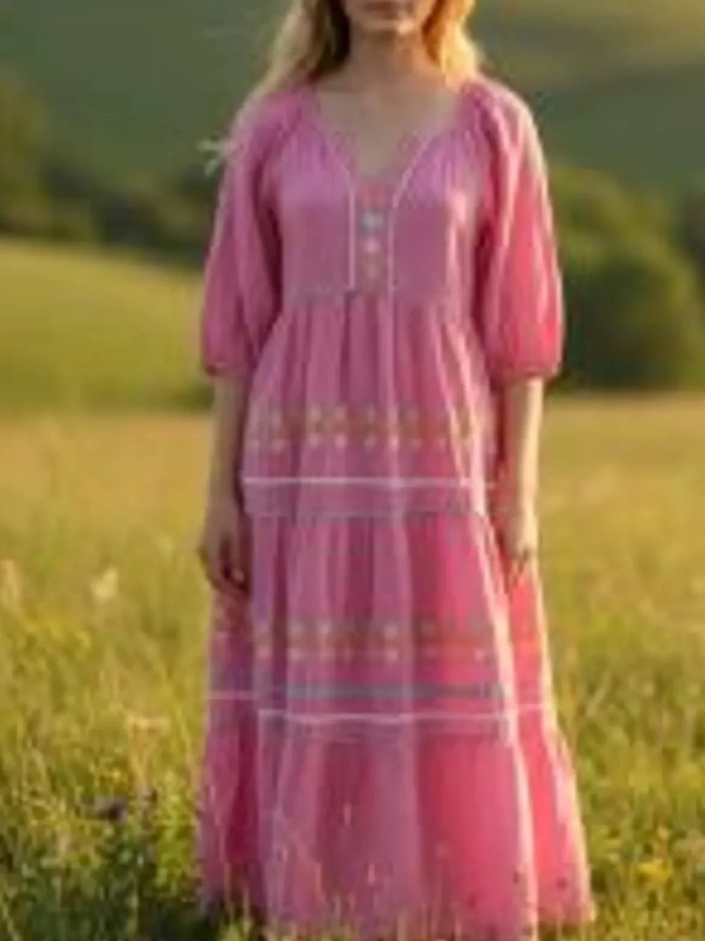 NWT LOVESHACKFANCY Edie dress in Begonia  Pink hand Tie-Dye size large - Picture 6 of 16